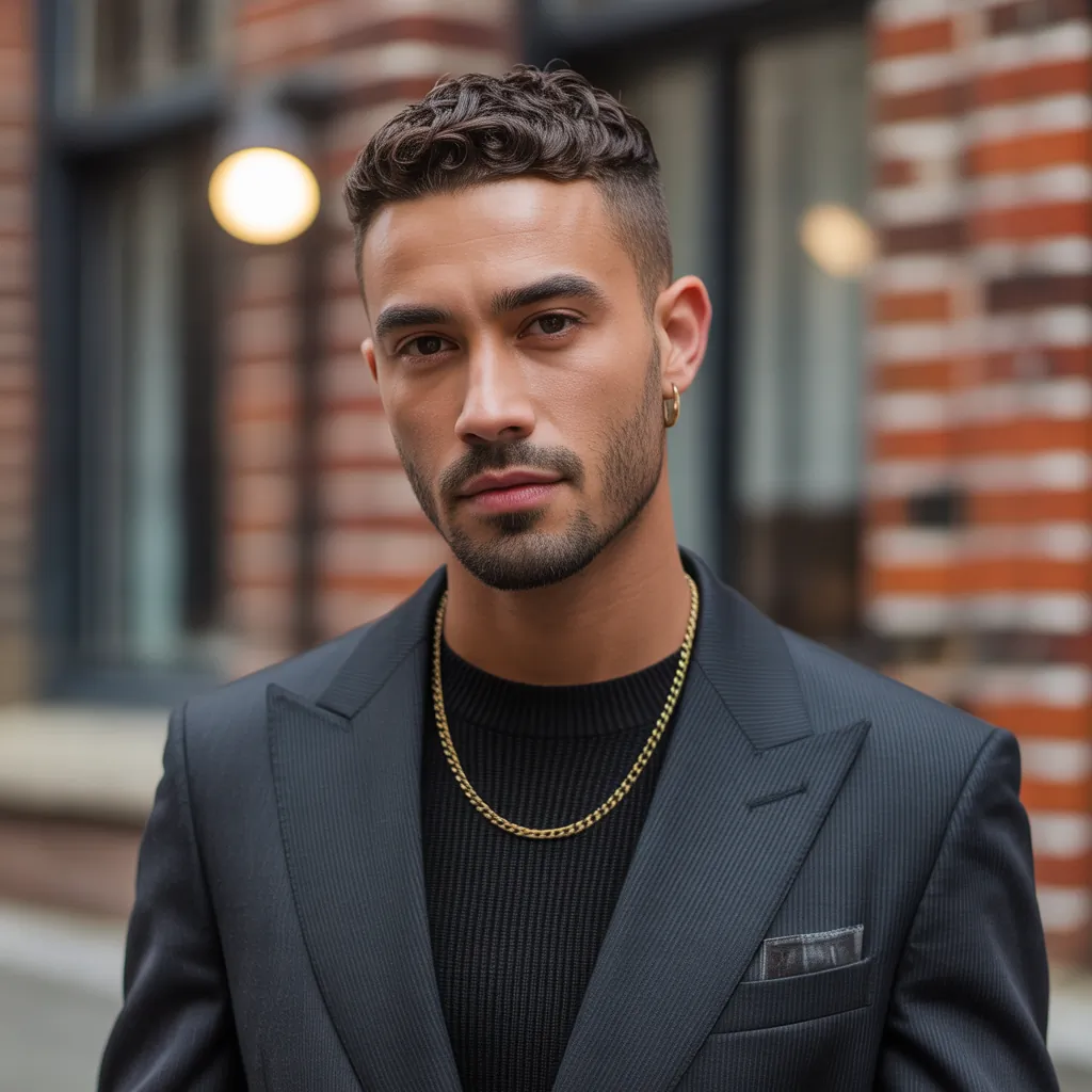 short curly hair men