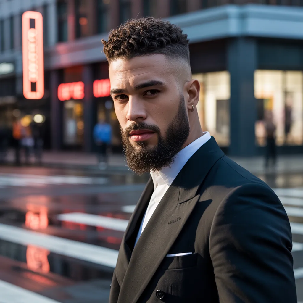 short curly hair men