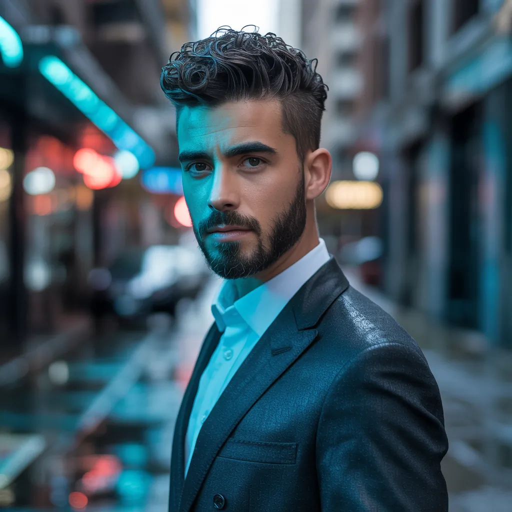 short curly hair men