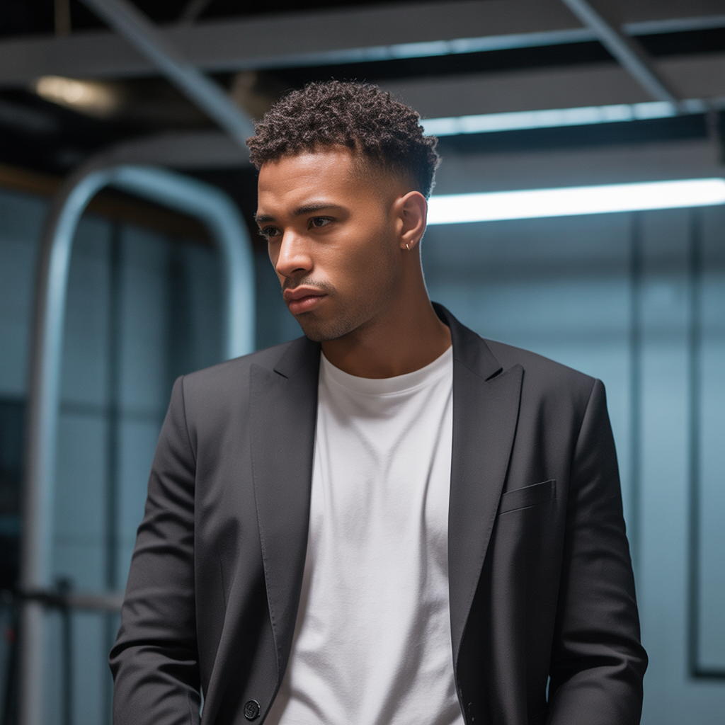 short curly hair men