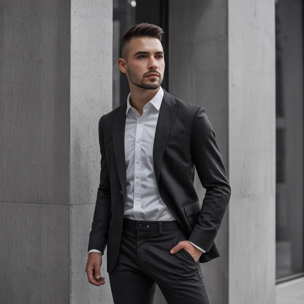 short hair with beard