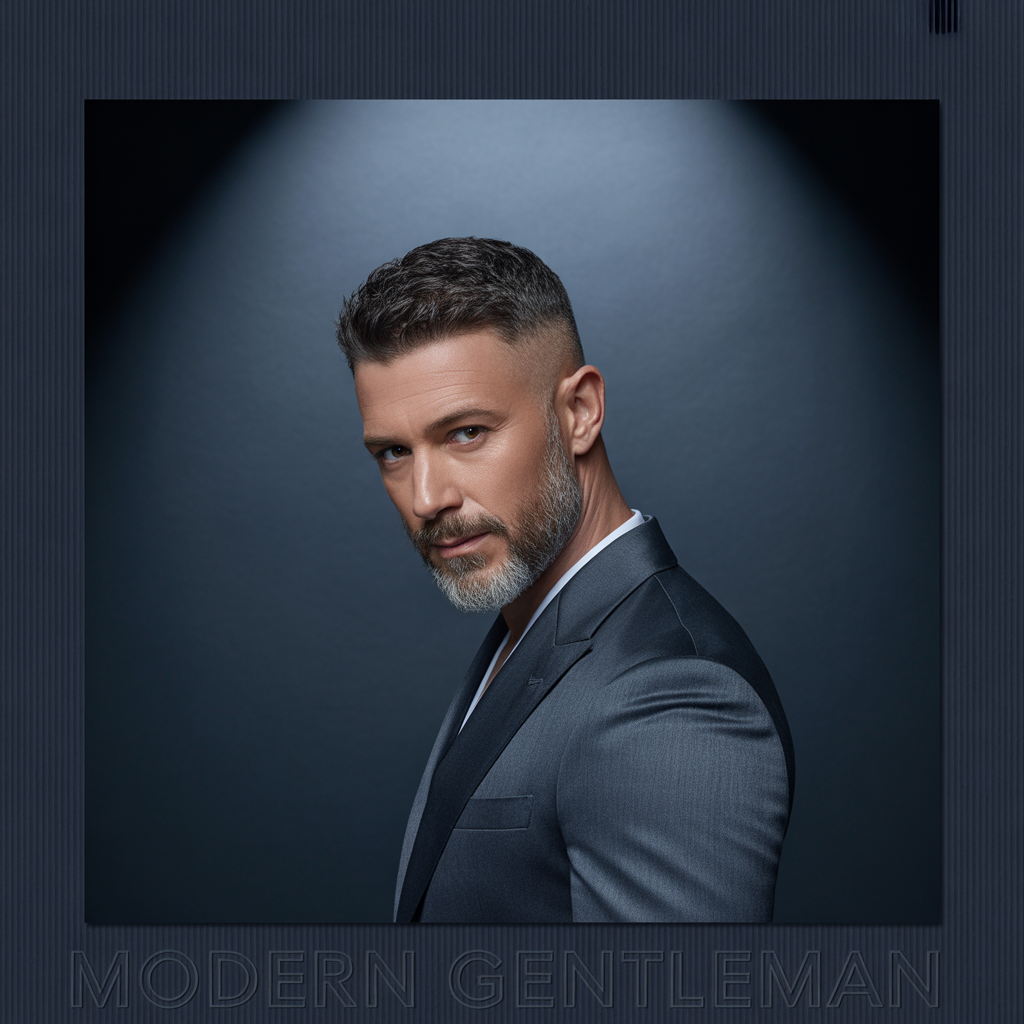 short hair with beard