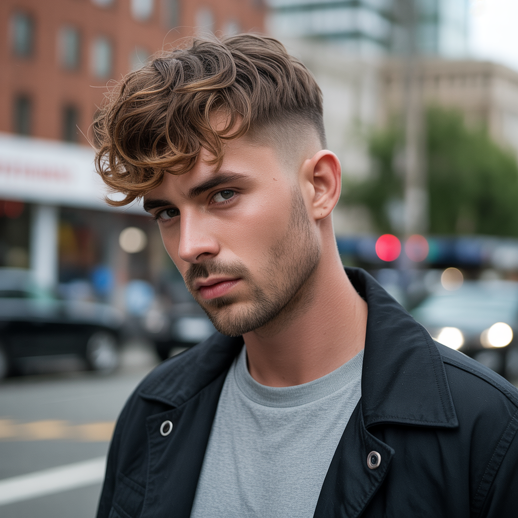 short layered haircuts for men with wavy hair