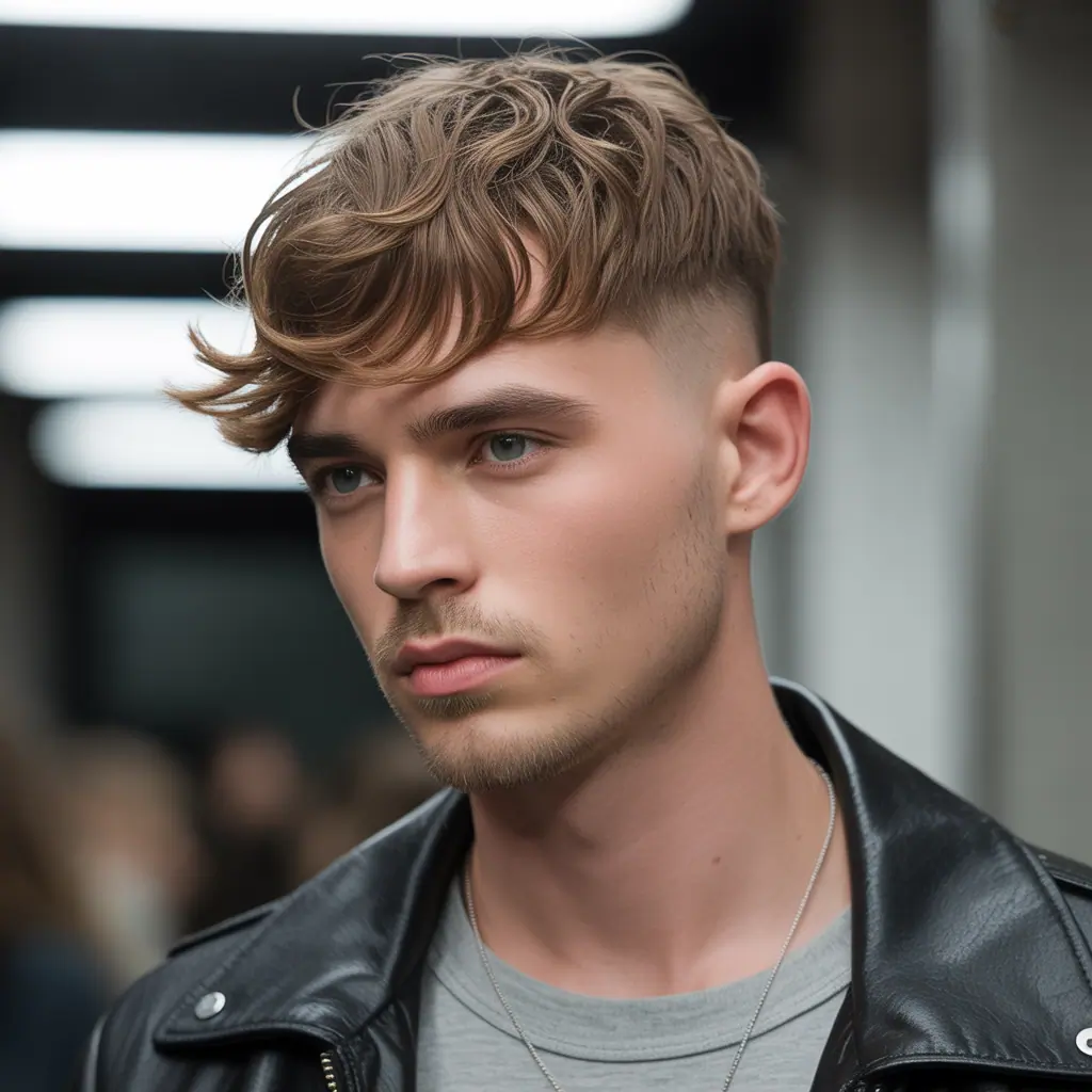 short layered haircuts for men with wavy hair