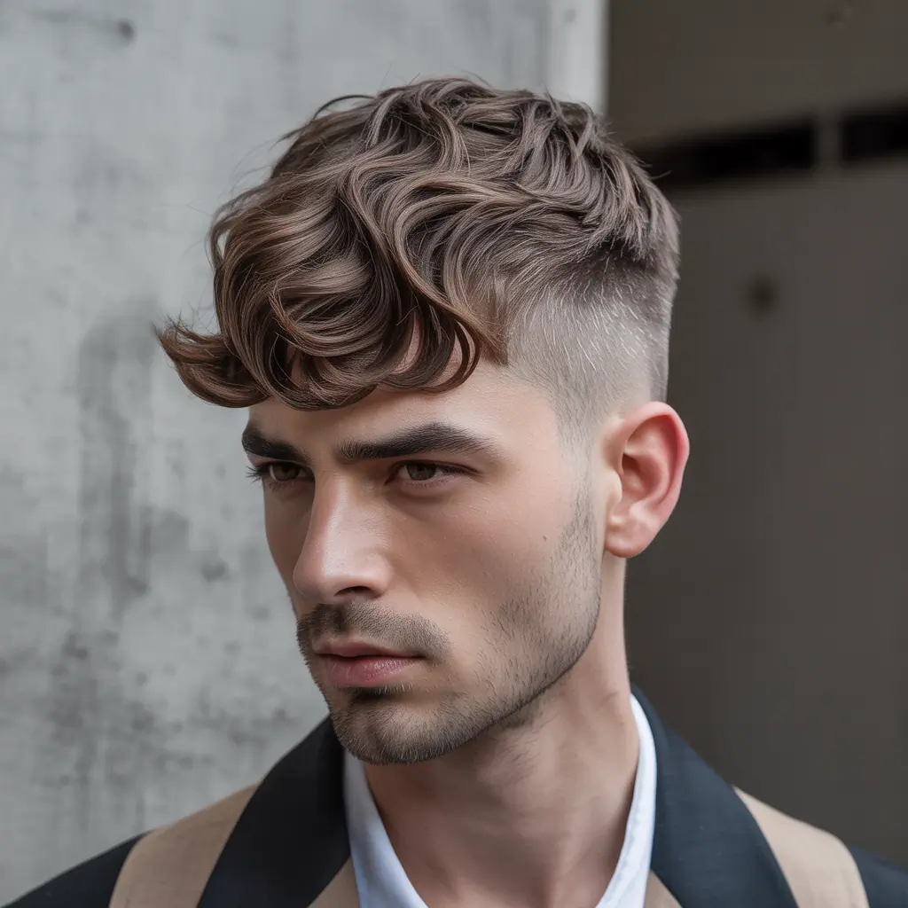 short layered haircuts for men with wavy hair