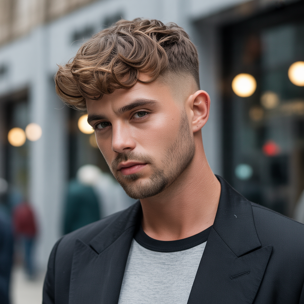 short layered haircuts for men with wavy hair