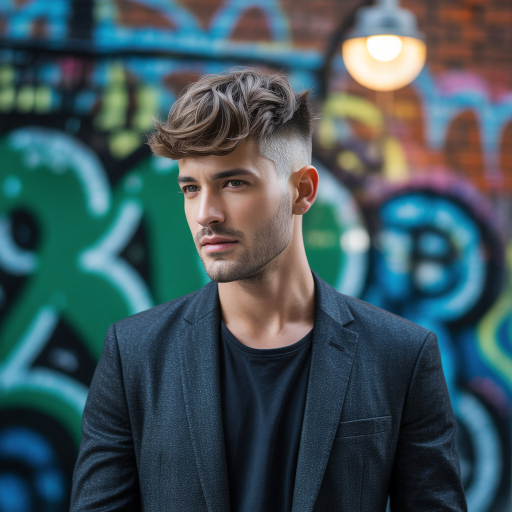 short layered haircuts for men with wavy hair