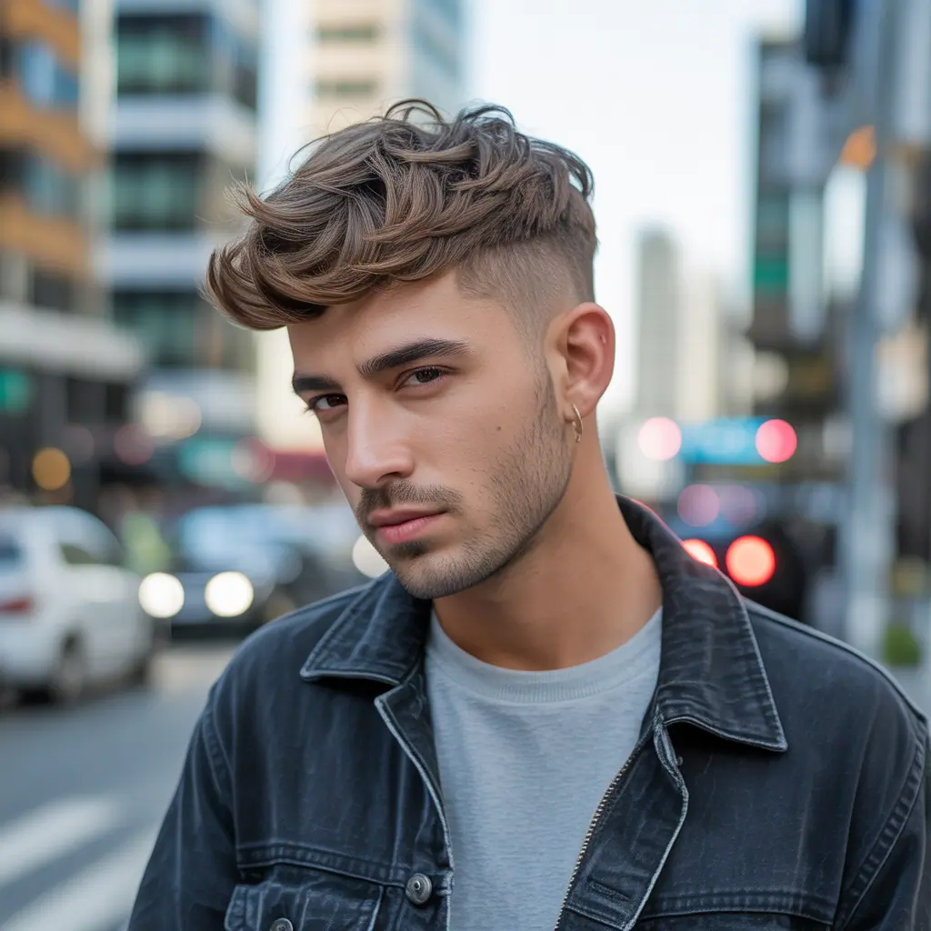 short layered haircuts for men with wavy hair