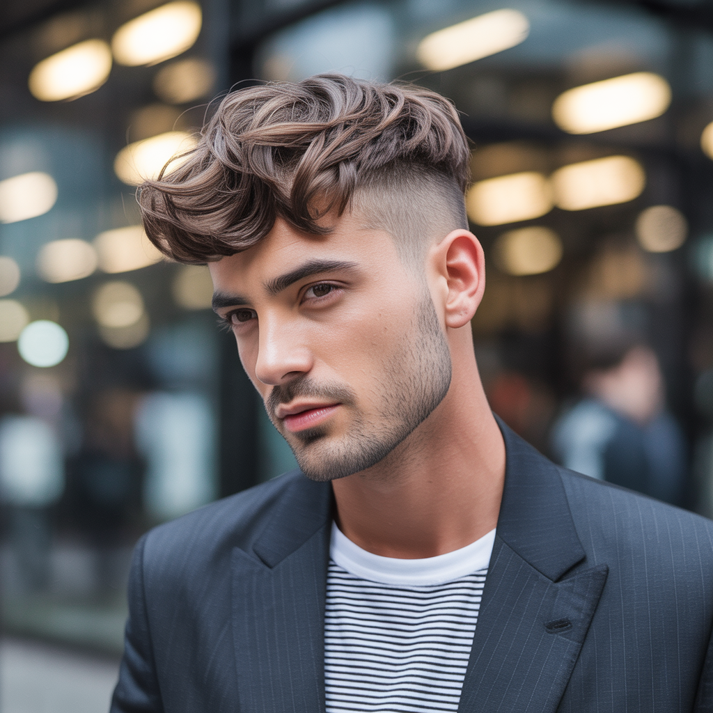 short layered haircuts for men with wavy hair