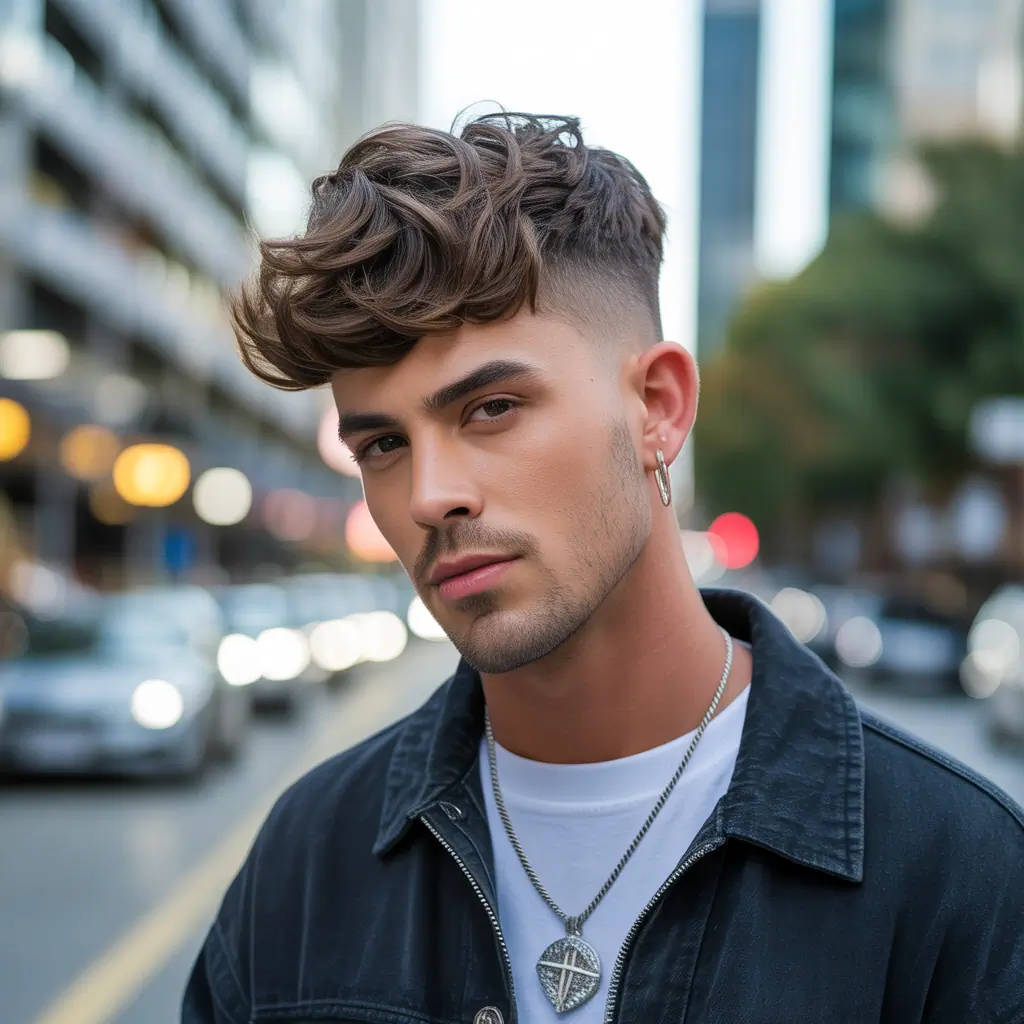 short layered haircuts for men with wavy hair