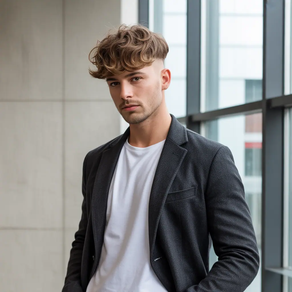 short layered haircuts for men with wavy hair