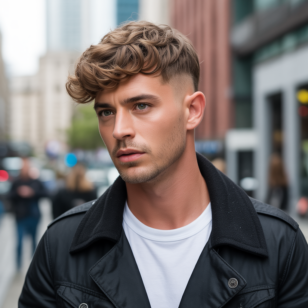 short layered haircuts for men with wavy hair
