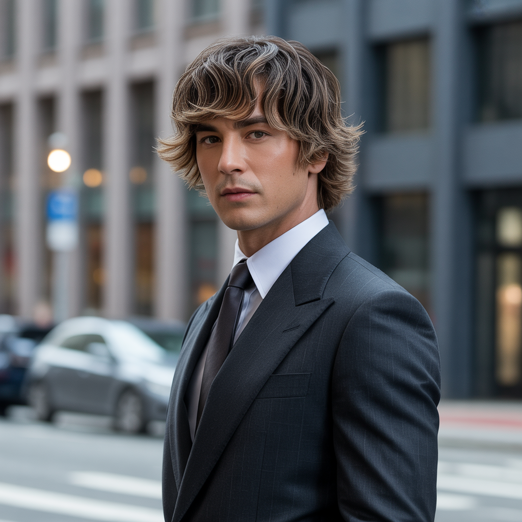 short layered haircuts for men with wavy hair