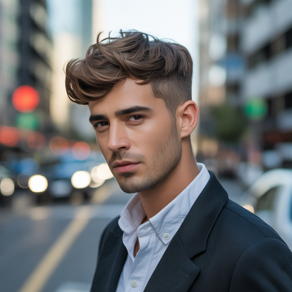 short layered haircuts for men with wavy hair