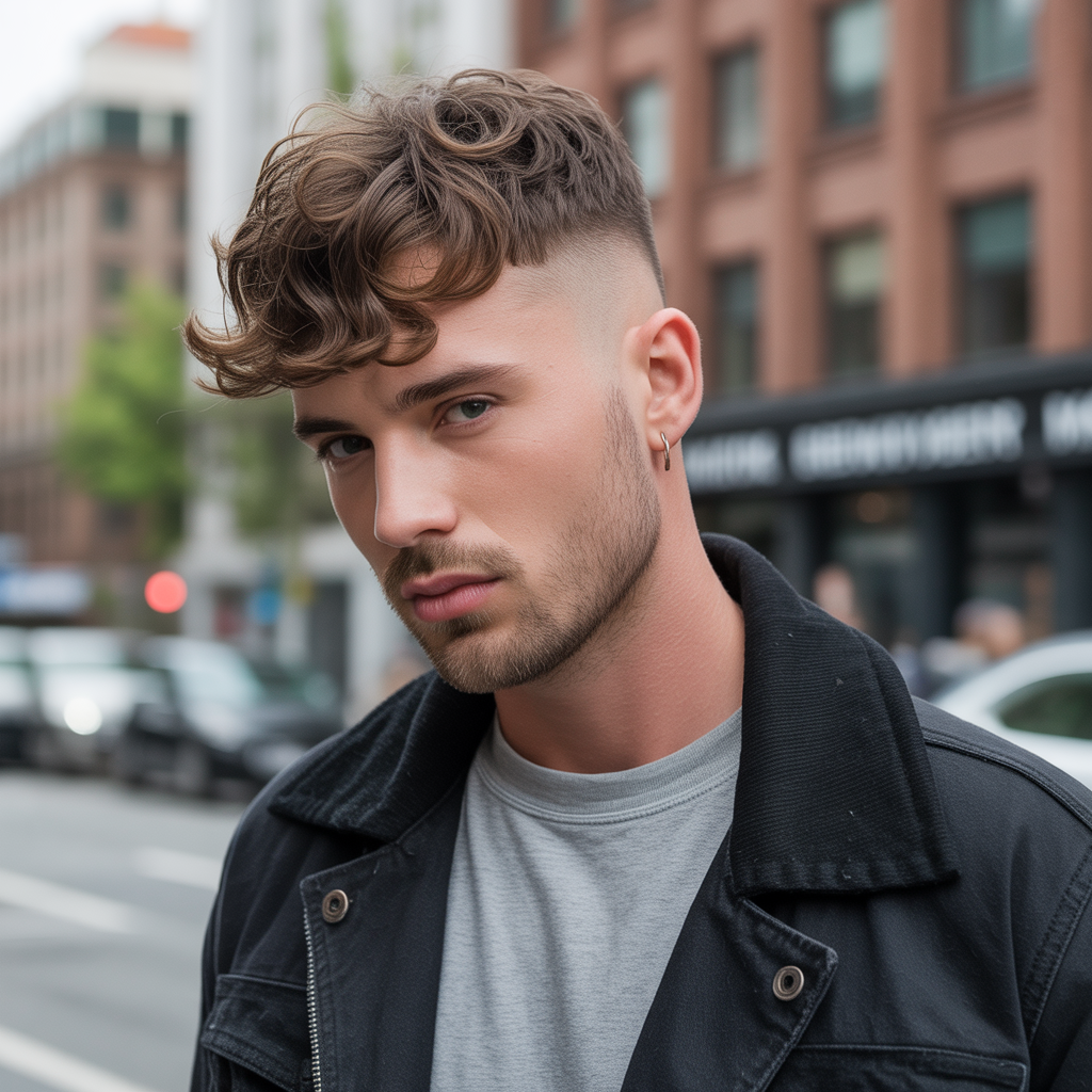 short layered haircuts for men with wavy hair