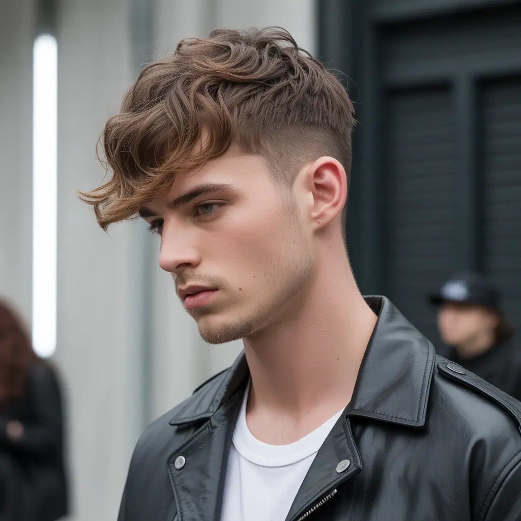 short layered haircuts for men with wavy hair