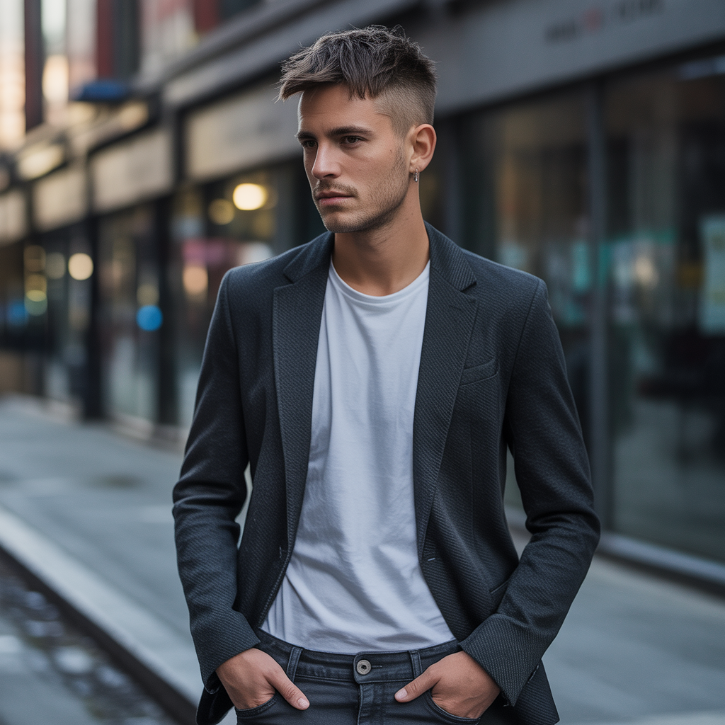 short messy hair men