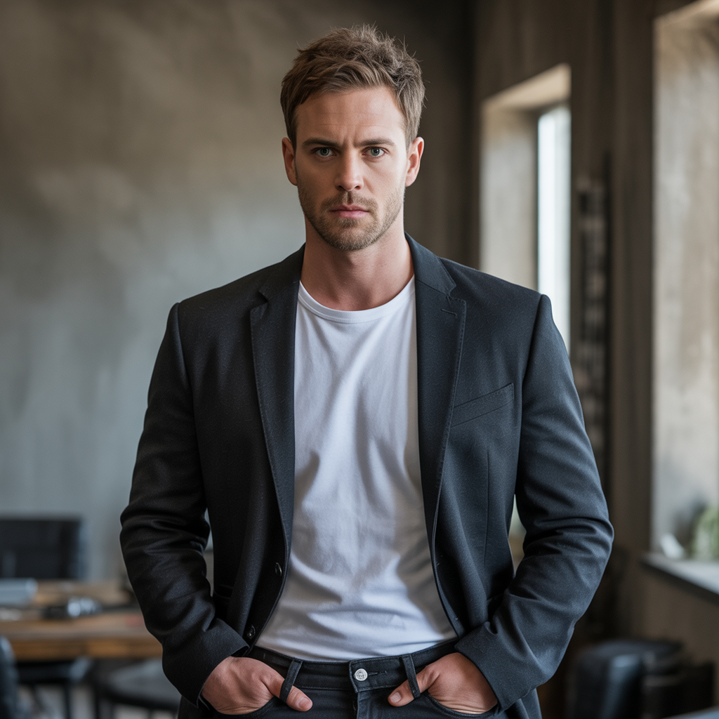 short messy hair men