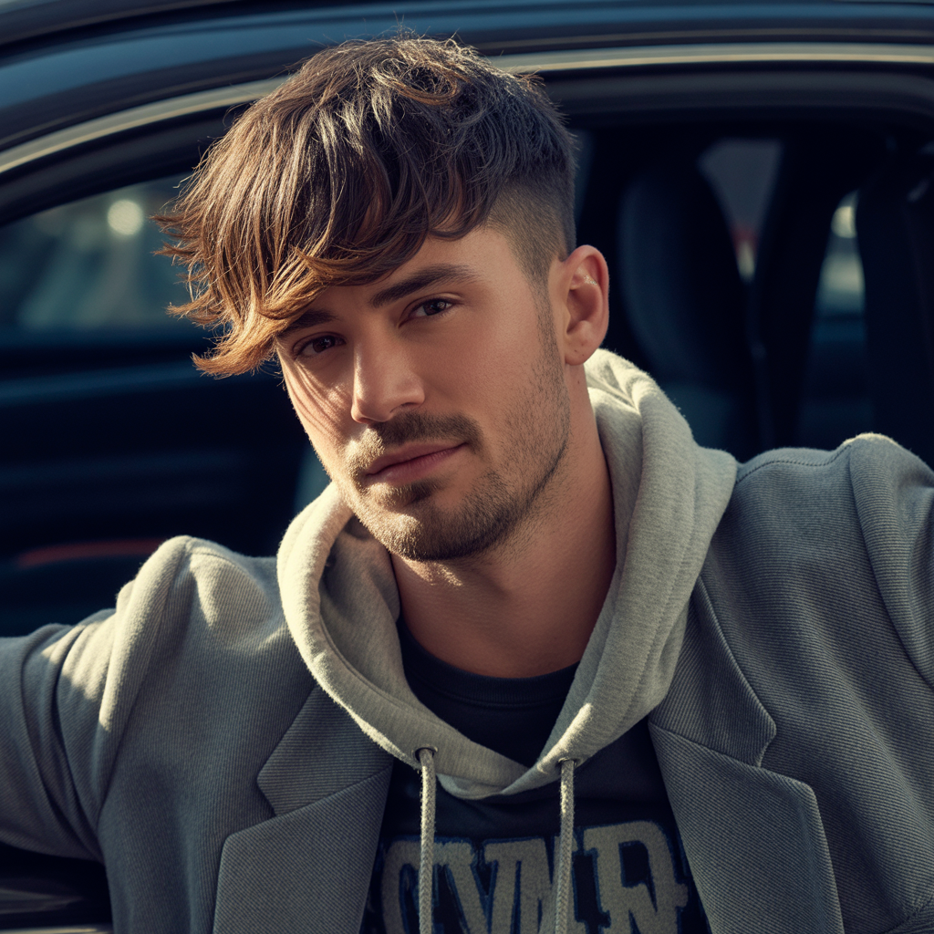 short shaggy hair men