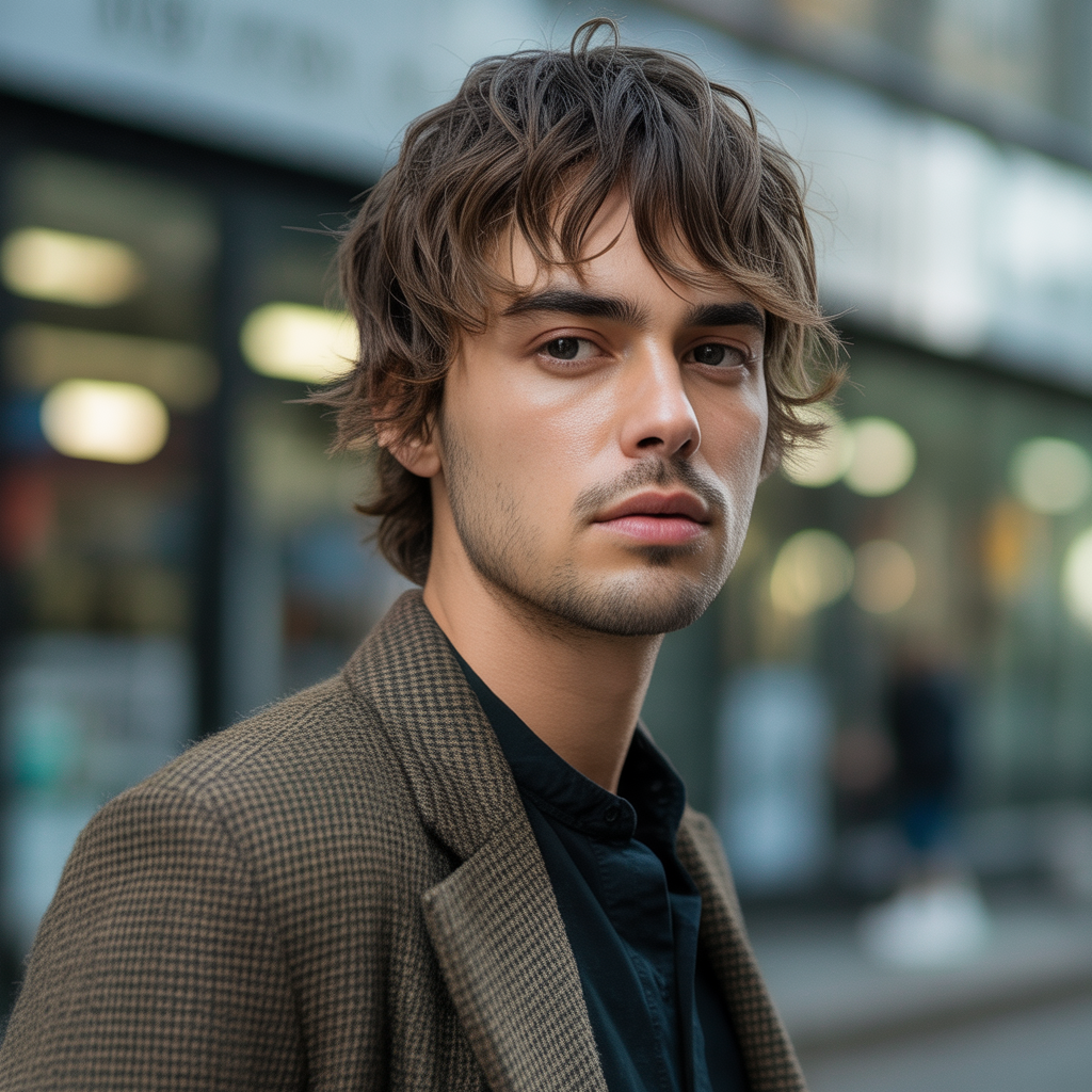 short shaggy hair men