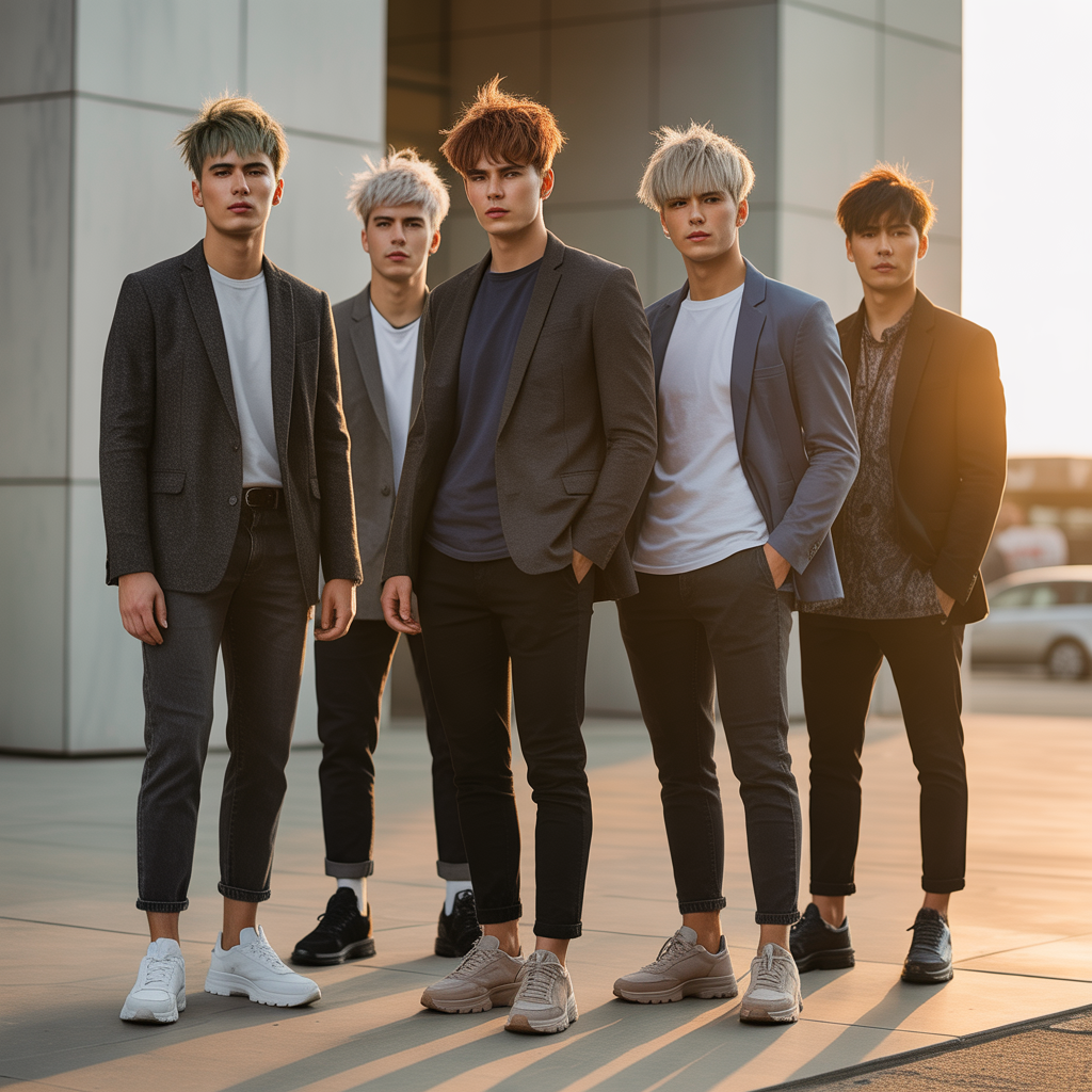 short shaggy hair men