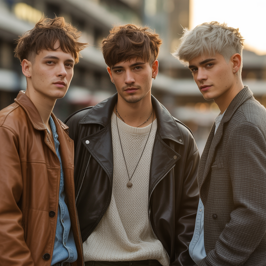 short shaggy hair men