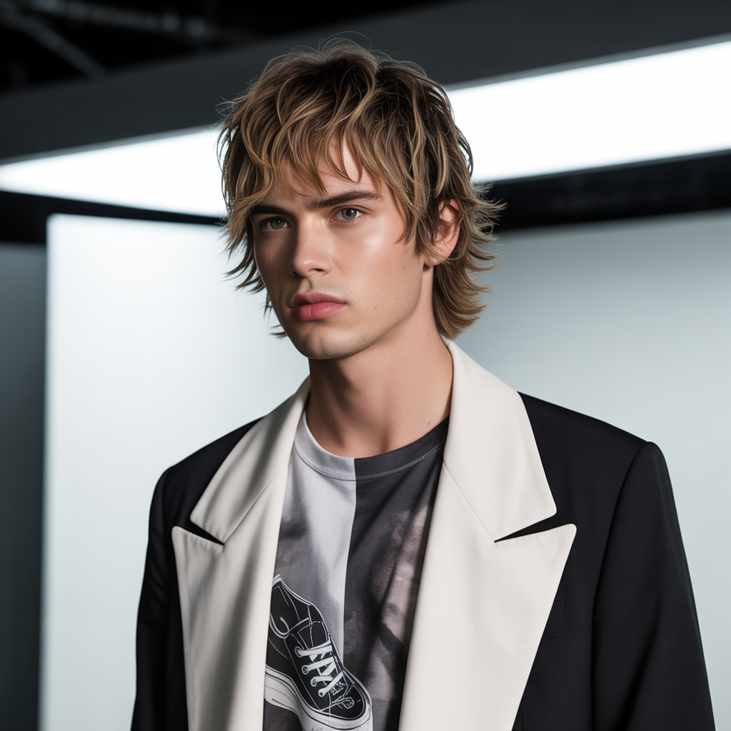 short shaggy hair men