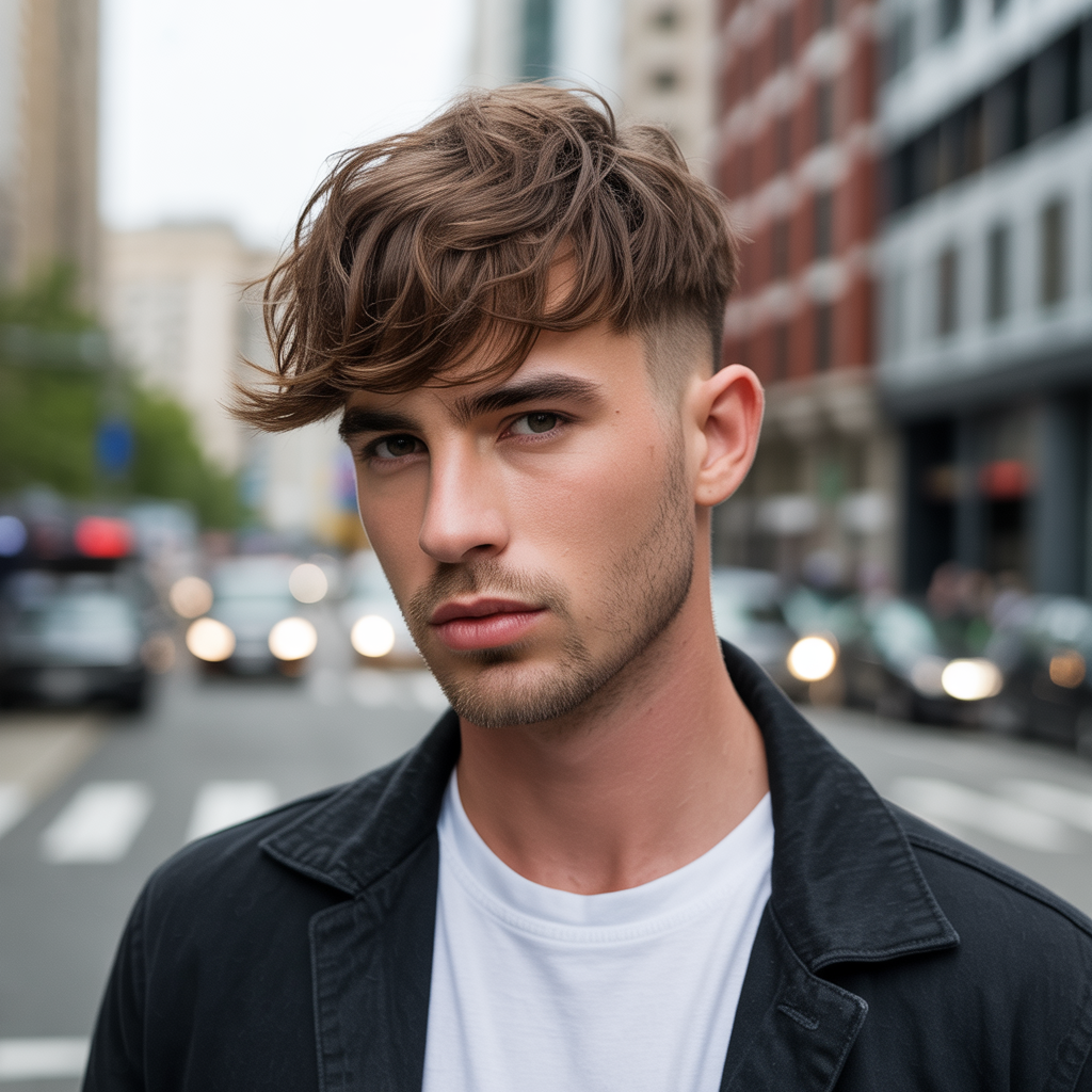 short shaggy hair men
