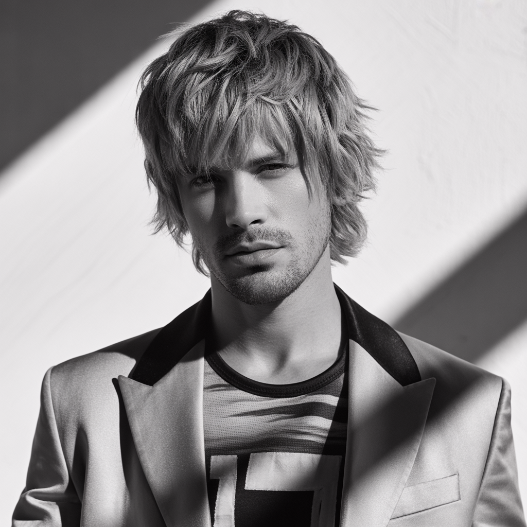 short shaggy hair men