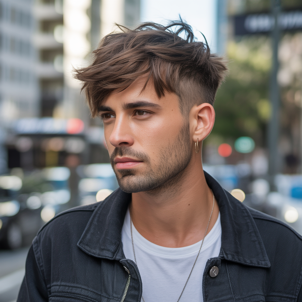 short shaggy hair men