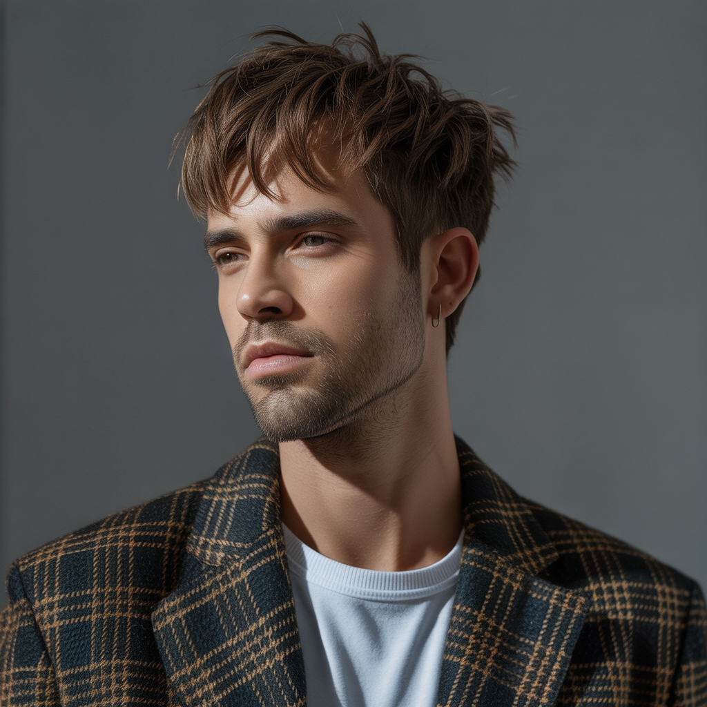 short shaggy hair men