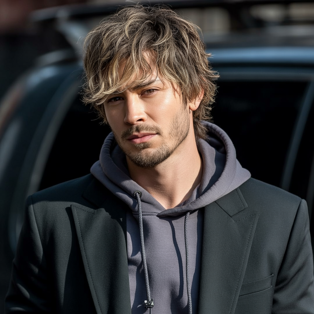 short shaggy hair men