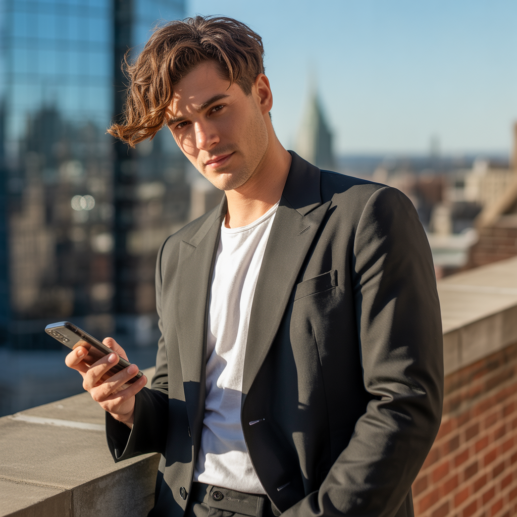 short wavy hair men