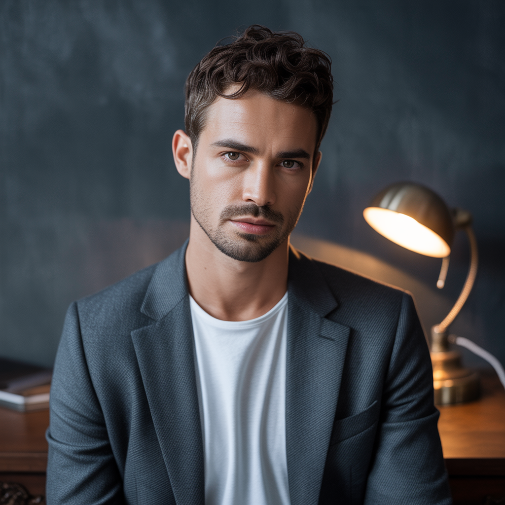 short wavy hair men
