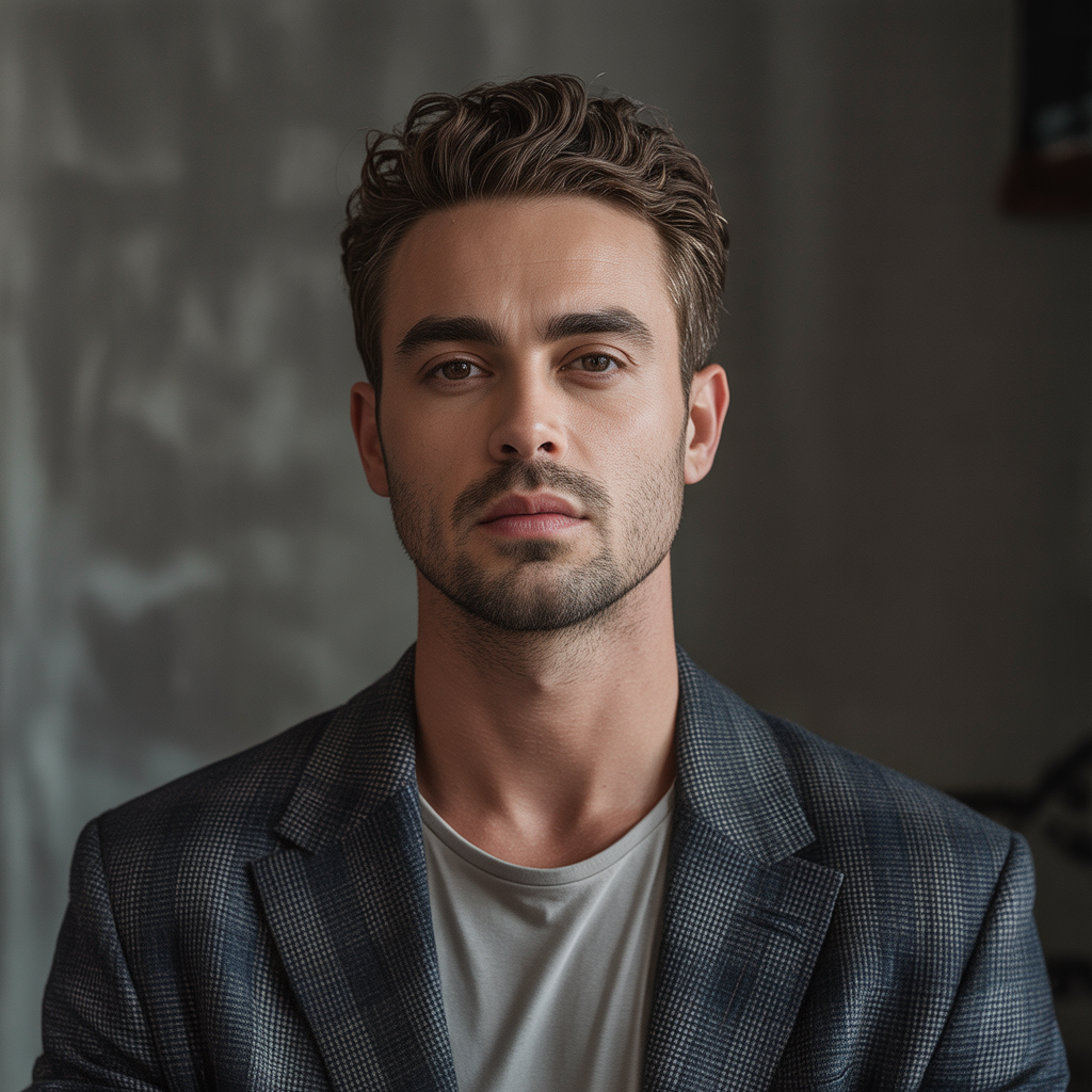 short wavy hair men