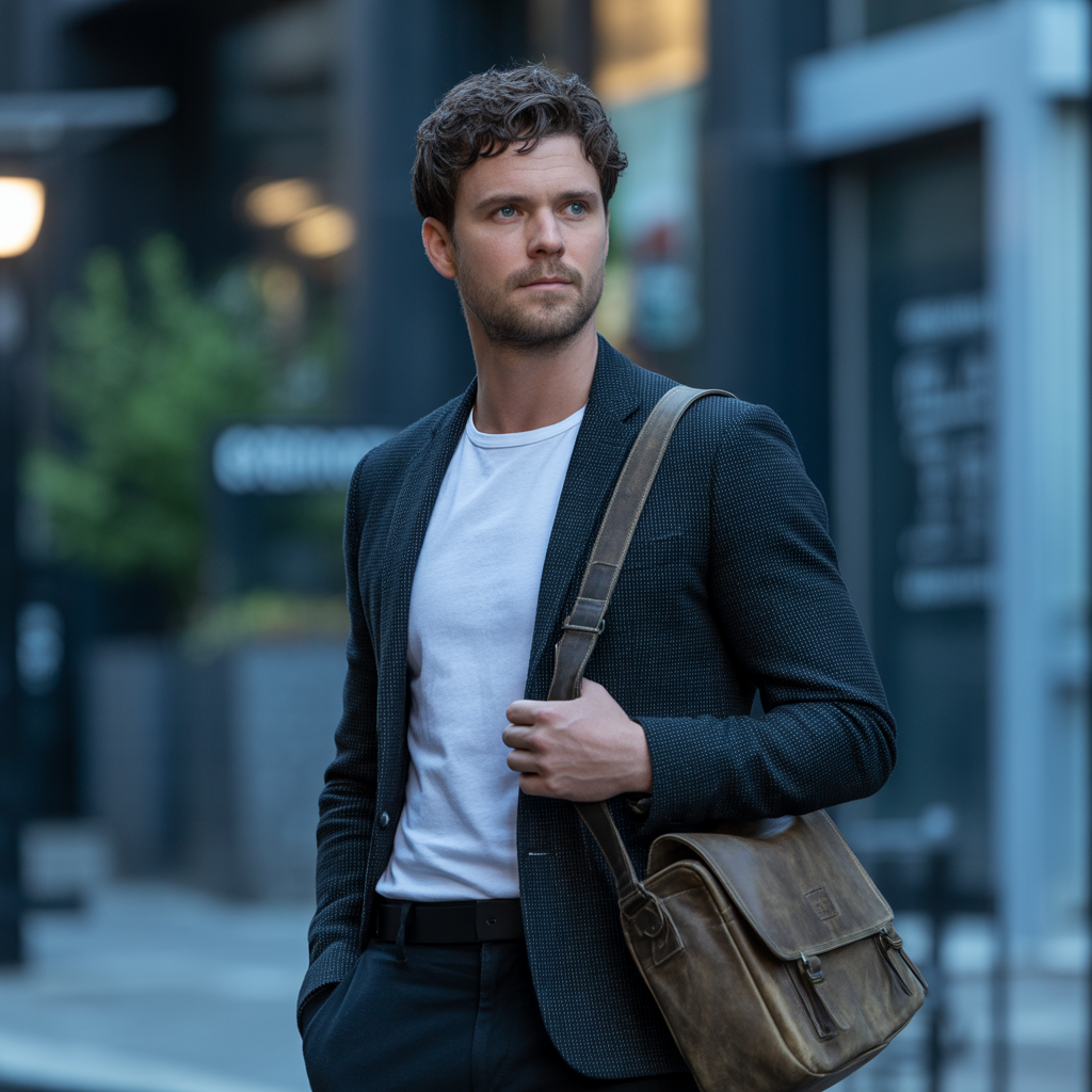 short wavy hair men