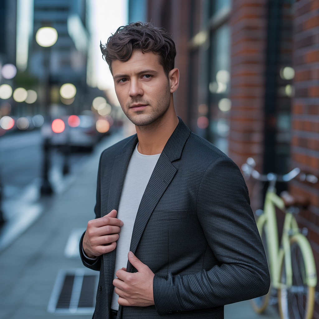 short wavy hair men