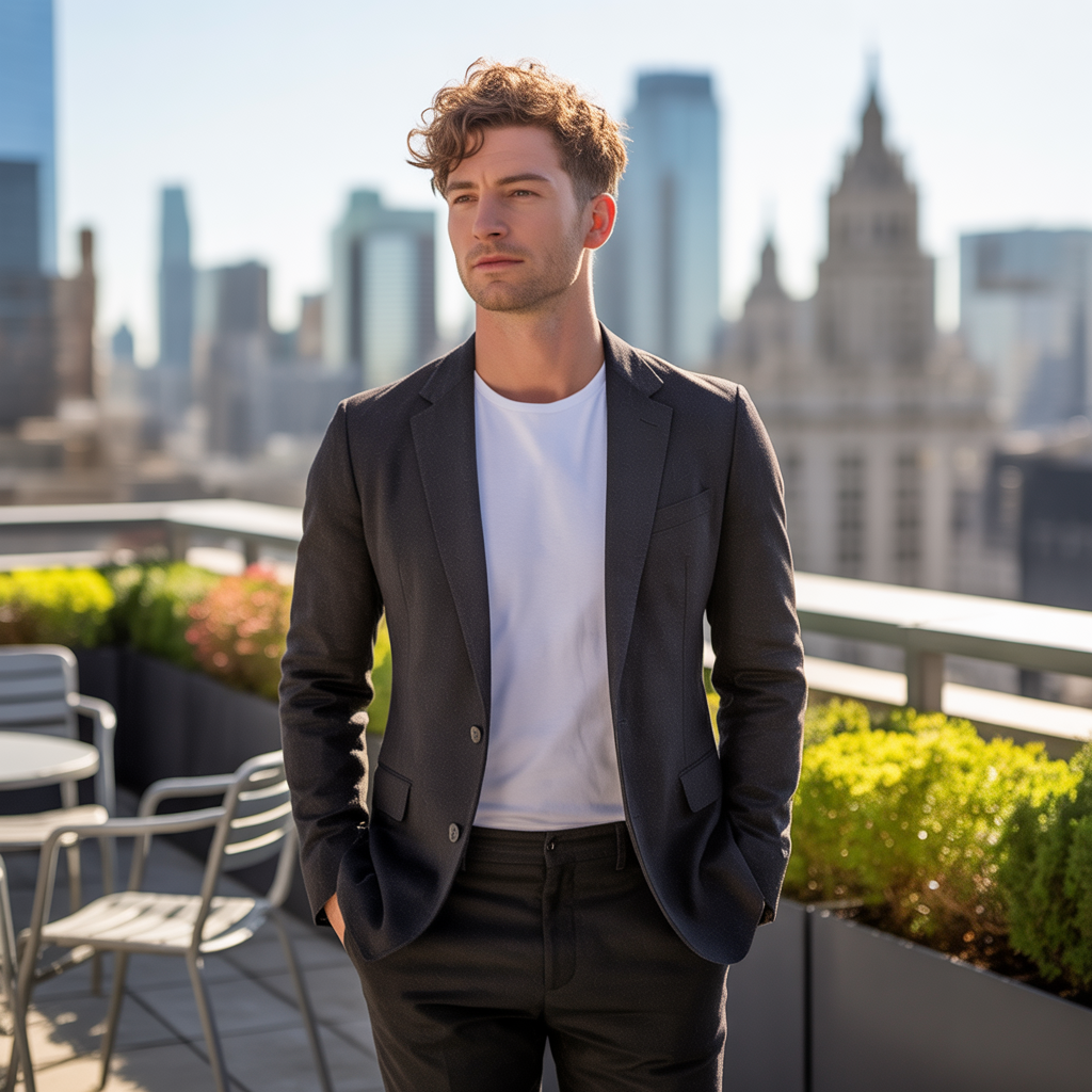 short wavy hair men