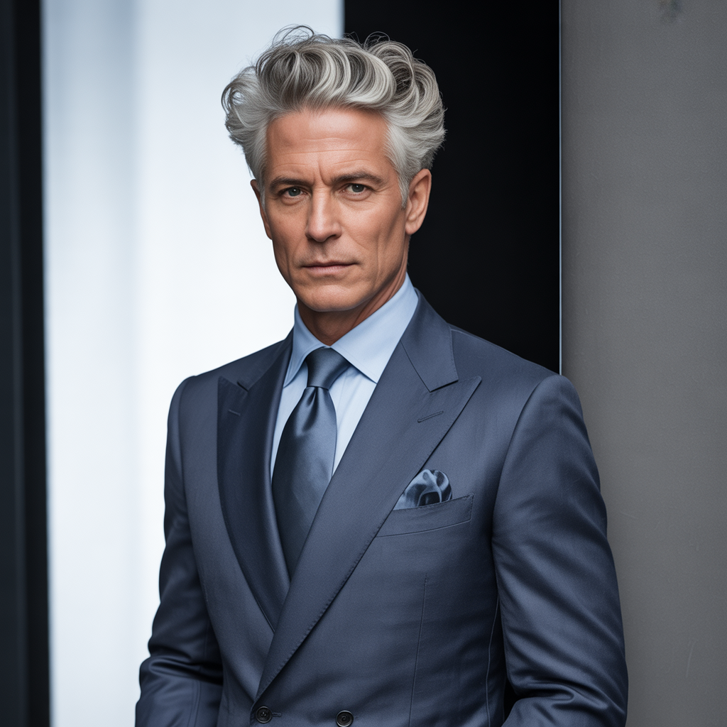 silver fox hair men
