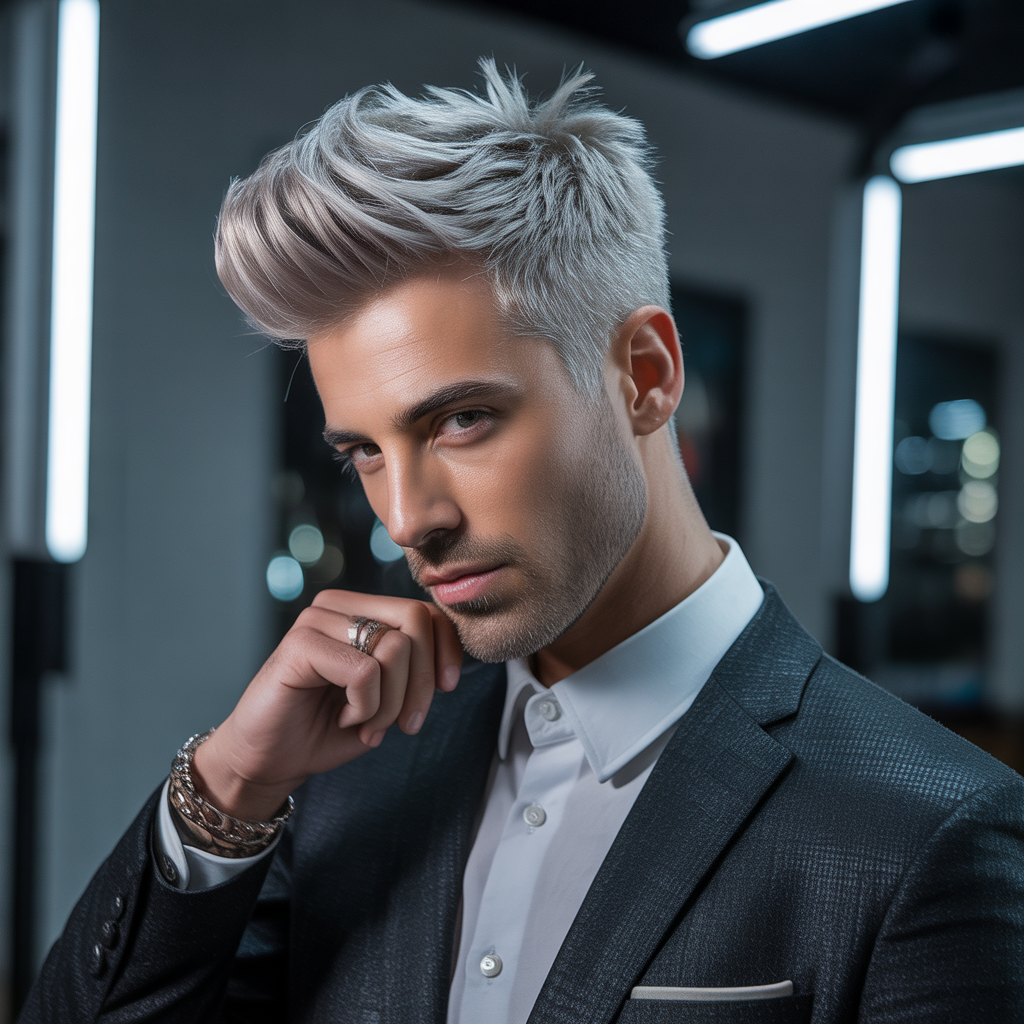 silver fox hair men