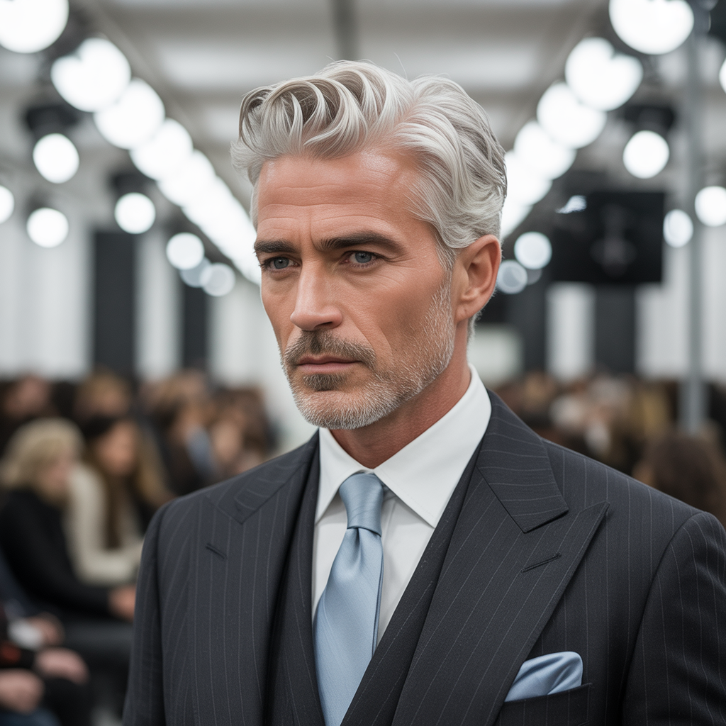 silver fox hair men