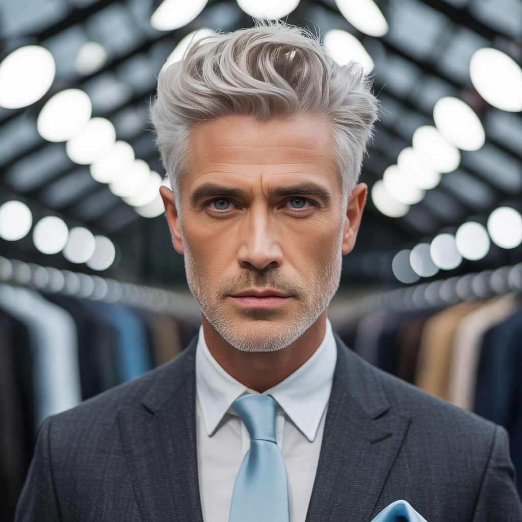 silver fox hair men