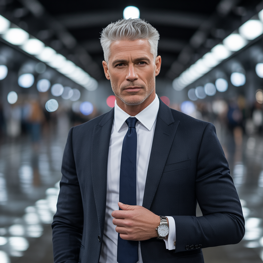 silver fox hair men