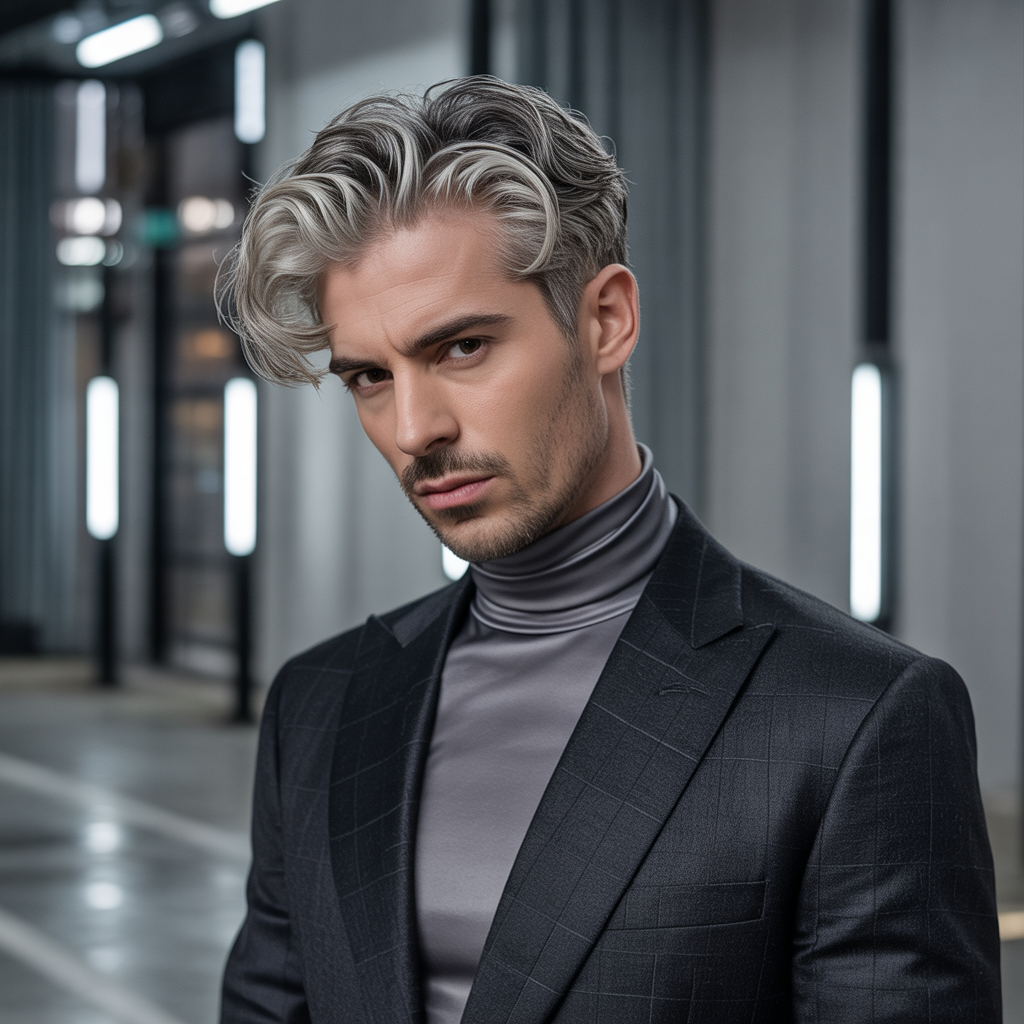 silver fox hair men