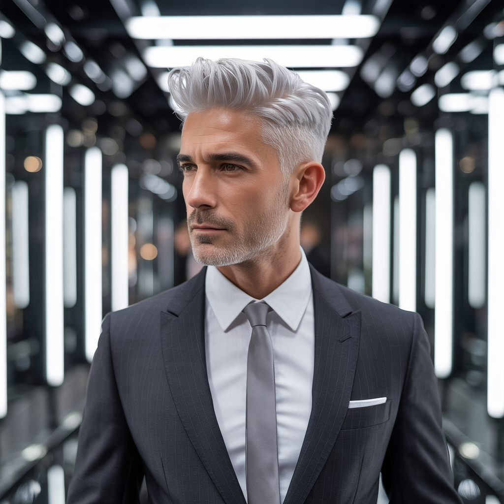 silver fox hair men