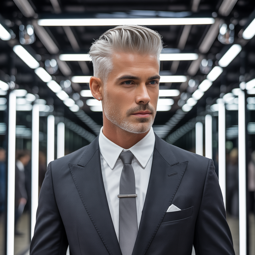 silver fox hair men