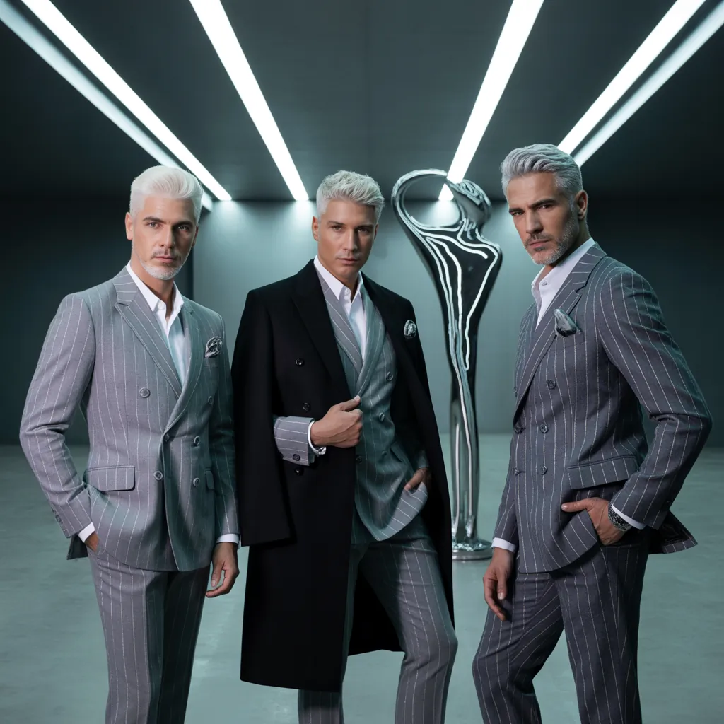 silver hair men