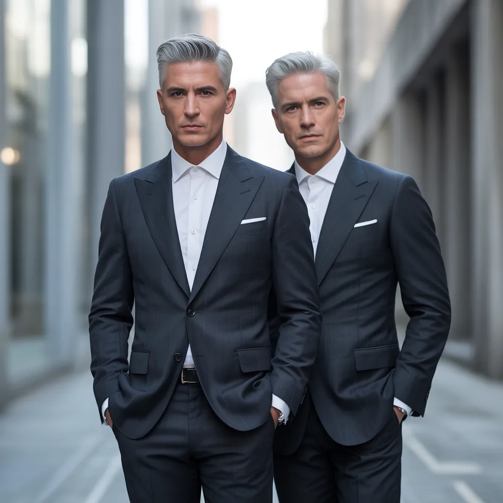 silver hair men