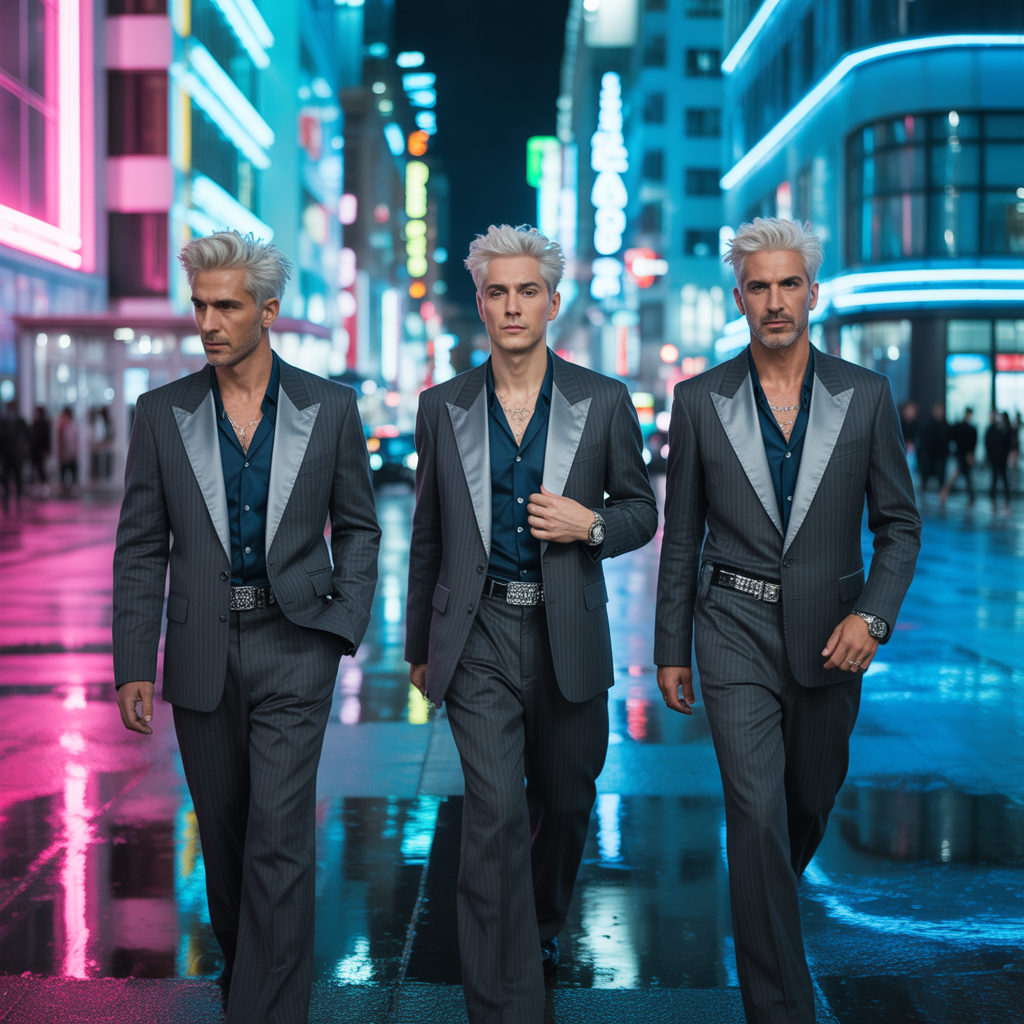 silver hair men