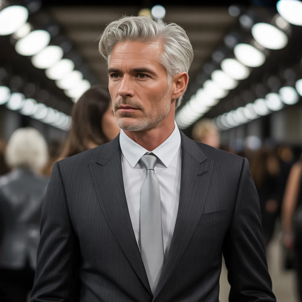 silver hair men